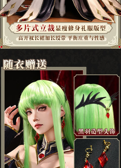 2025 New CC Cosplay Costume Halloween Christmas Role Playing C Geass Mooyiyi cos Queen Dress Gorgeous and elegant 1:1 restore