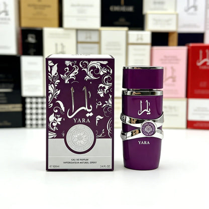 Lattafa Yara Purple Vanilla Fruity Citrus Floral Eau de Parfum Long-Lasting Fragrance for Women 3.40 Ounce / 100 ml
