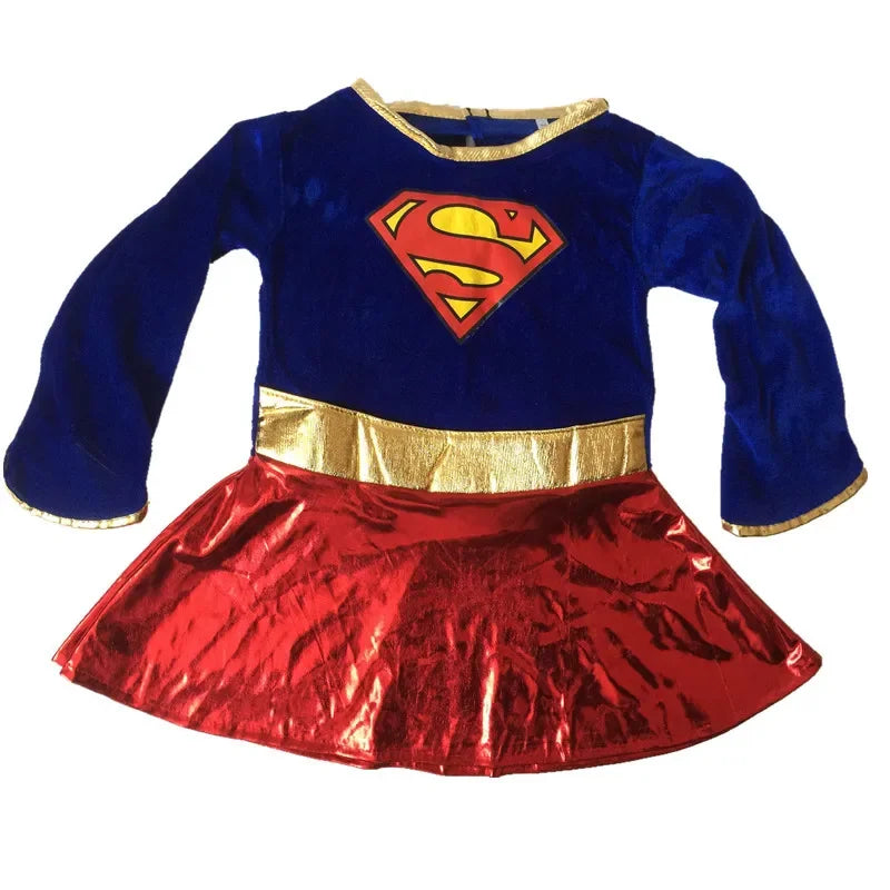 EtherealBe Superwoman dress cosplay costume featuring blue top and red skirt with emblem