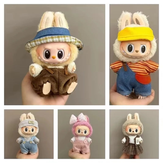 Labubu Doll Clothes Set for V1/V2 Ropa Labubu Dolls Strap Pants Set Cute Skirt Overalls Accessories Children's Toy Gifts