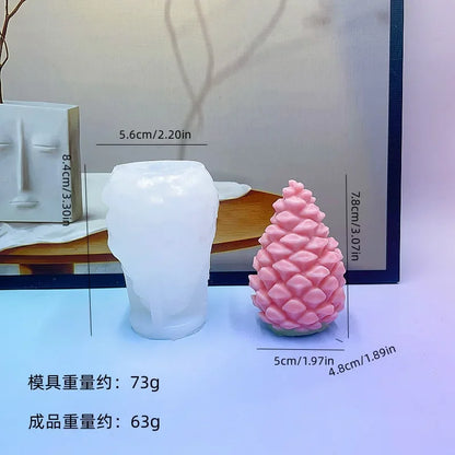 Christmas Series Pine Cone Silicone Candle Mould DIY Handmade Pine Cone Candle Plaster Resin Crafts Soap Mould Christmas Gift