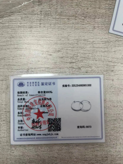 925 Sterling Silver 3/4/5/6CM Round Hoop Earrings For Women Fashion Party Luxury Jewelry Accessories Christmas GaaBou