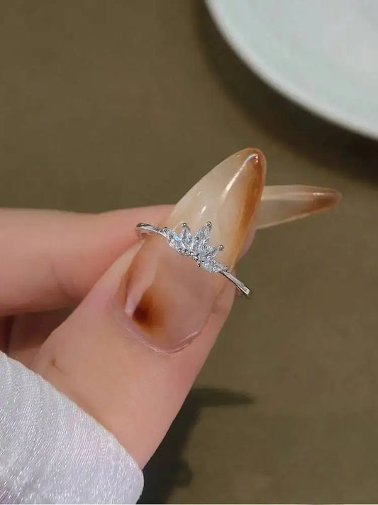 925 Sterling Silver Classic Delicate Gorgeous Zircon crown Rings for Women Wedding Engagement Fashion High Quality Fine Jewelry