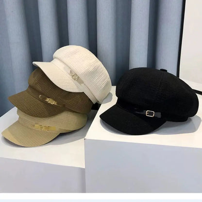 Fashion Designer Winter Women Berets Female Retro Berets Caps for women Hats Bonnets Hats for Women Octagonal Newsboy Hat