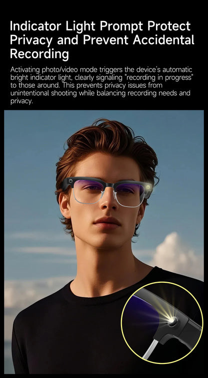 2026 New Upgrade Smart Glasses With Camera Video Recording AI Photo Recognition Bluetooth Call Translation Voice Sunglasses Men