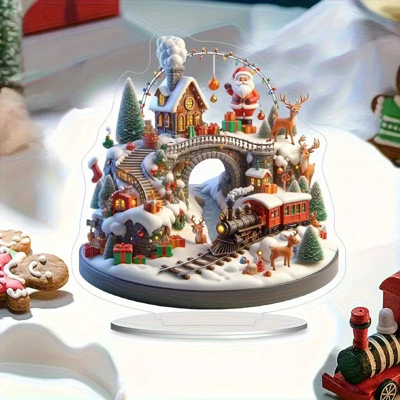 Christmas series of gifts Home desktop decoration 2D acrylic handicraft ornament