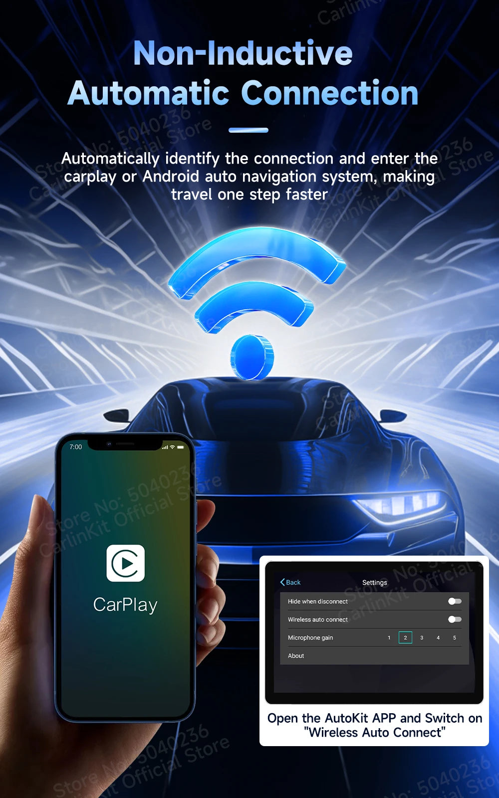 HDMI CarlinKit 8G+128G CarPlay Ai Box Android 13.0 Wireless Android Auto&CarPlay SM6225 Qualcomm 8-Core For Netflix Smart TV Box