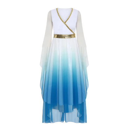 Women Halloween Ancient Greek Goddesses Queen Cosplay Costume Roman Toga Gold Trim Cape Tunic Dress Church Choir Worship Robe