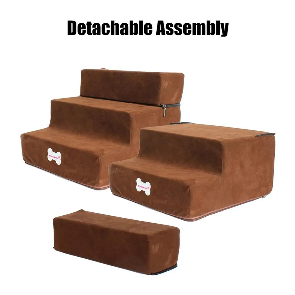 30cm High Detachable Dog Steps Pet Dog Stairs Step Cat Stairs 2 Story Staircase Assembly Removable Wash Stairs Ladder Dog Stairs