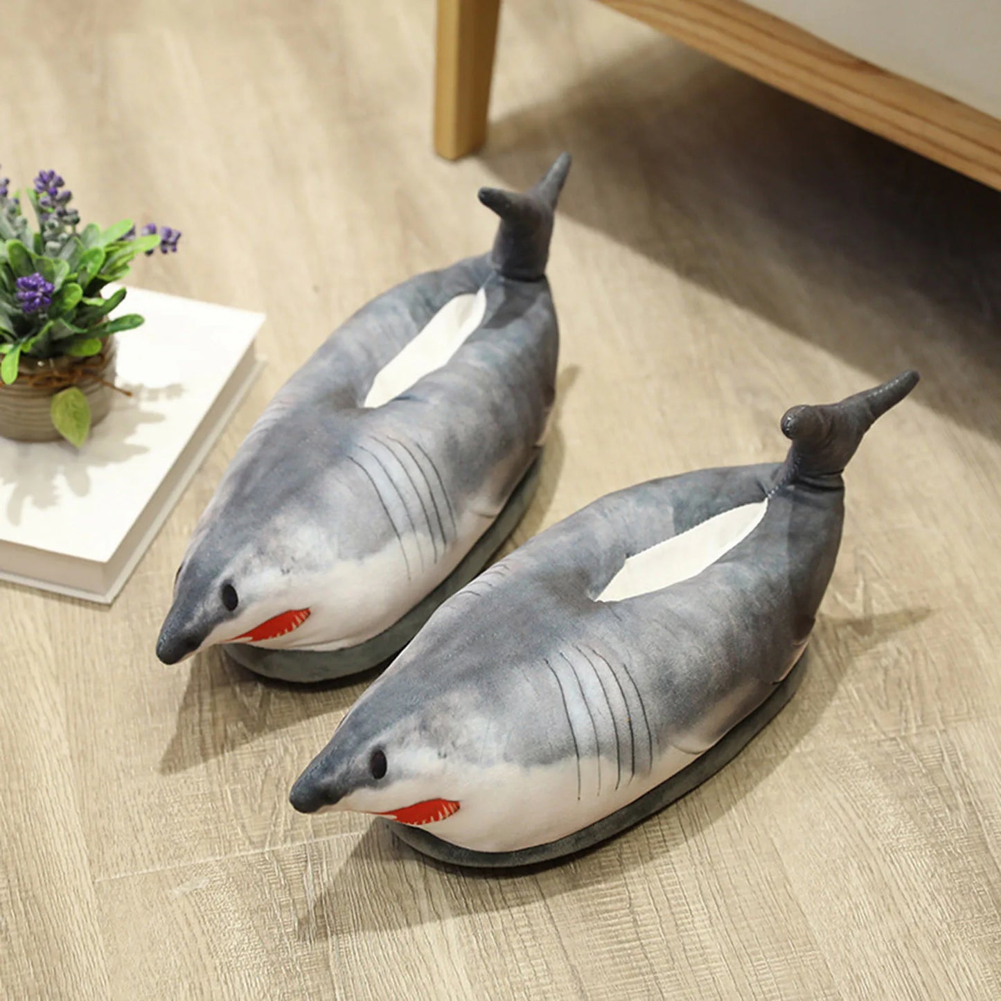 Creative Fish Animals Slippers Women Comfortable Flat Bottomed Cartoon Cute Warmth Home Slipper Non-Slip Thick Sole Furry Shoes