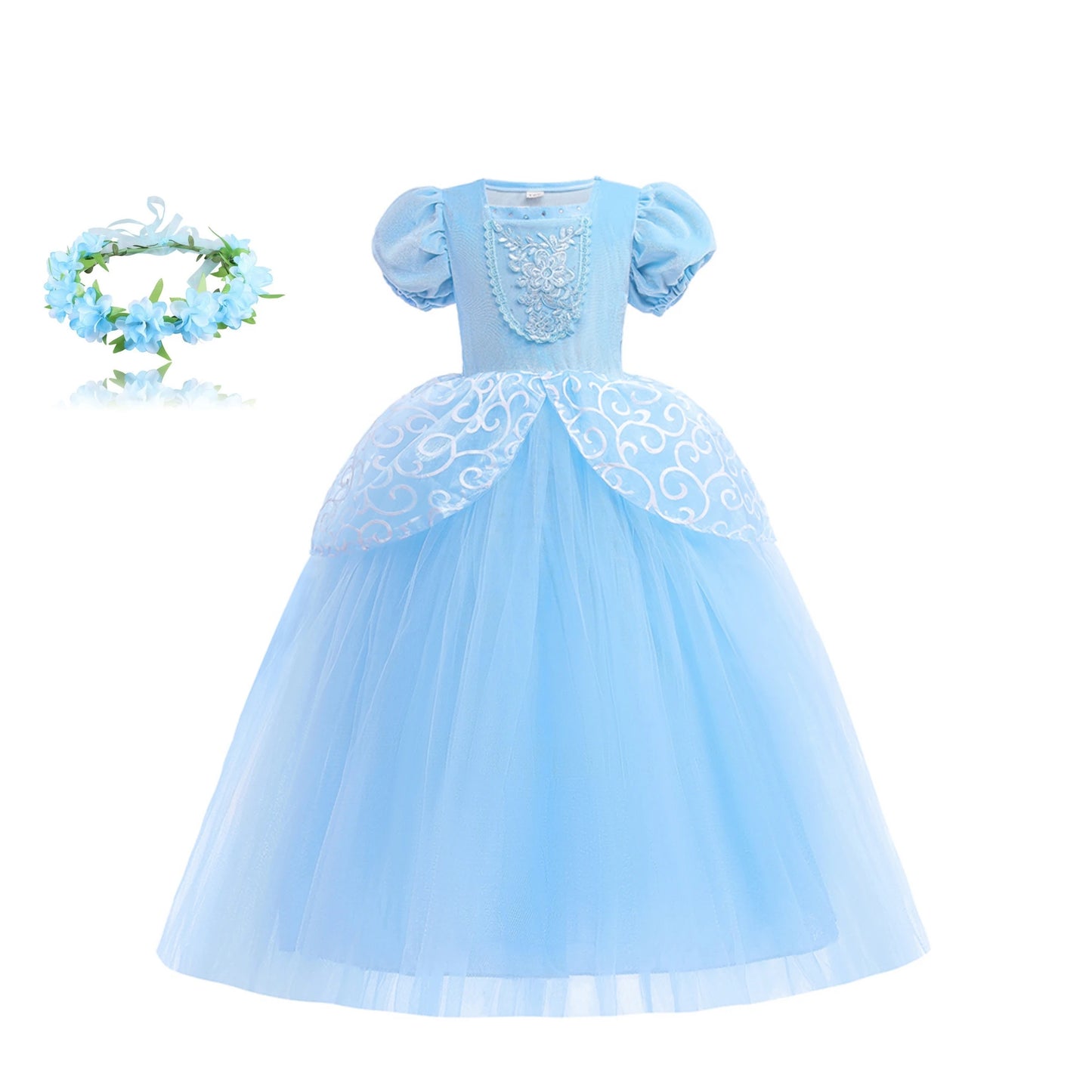 Kids Cosplay Costume Girl Summer Pageant  Fantasy Children Cinderella Carnival Clothes Princess Birthday Dress 2-10 Year