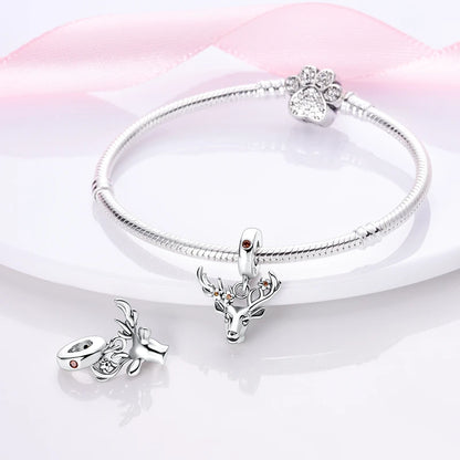 Halloween Christmas 925 Silver Charms Fit Original Bracelet For Women Jewelry Snow Christmas Tree Santa Claus