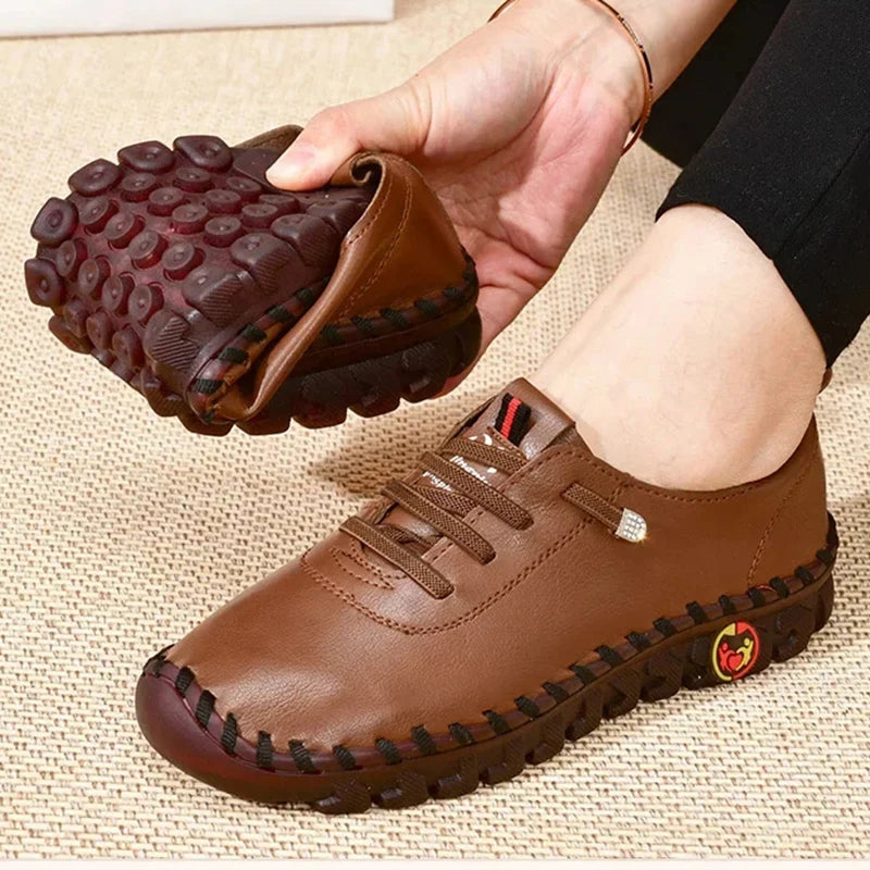 EtherealBe comfortable casual loafers for women in brown with flexible soles and stylish design