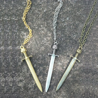 Luminous Glowing Cat Blade Sword Necklace Sword Necklace Glow In The Dark Necklace Pendant for Women Men Gift Halloween