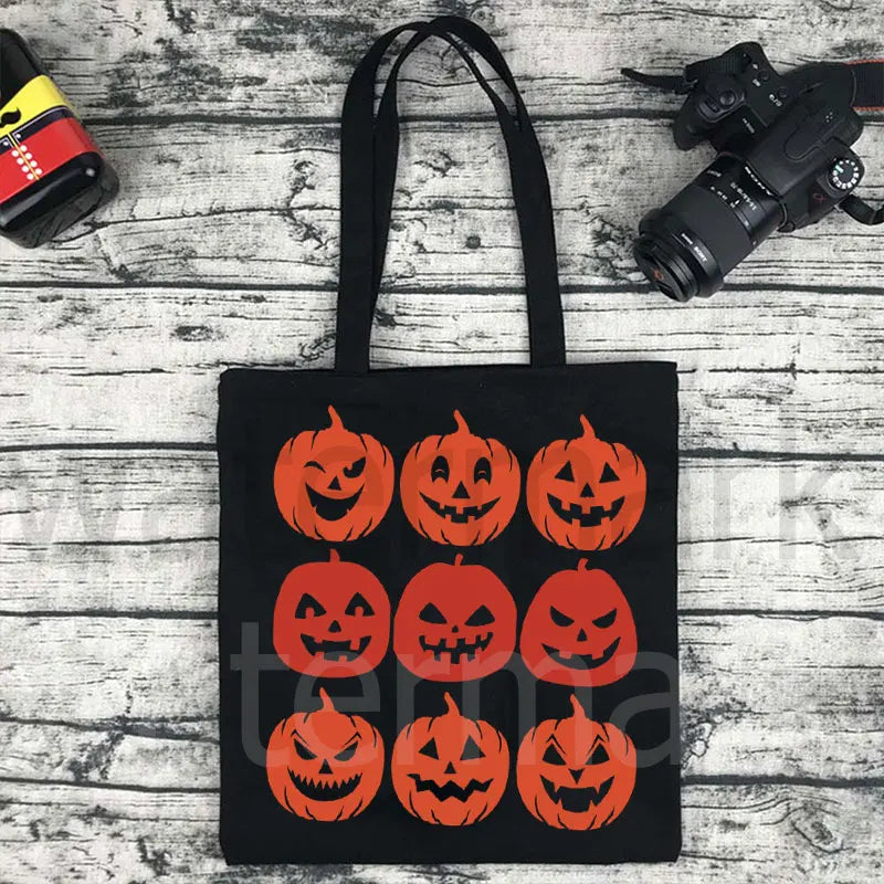 It's The Most Wonderful Time of The Year Halloween Tote Bag Halloween Pumpkin Spooky Shopper Shopping Bag Totes supermarket bag