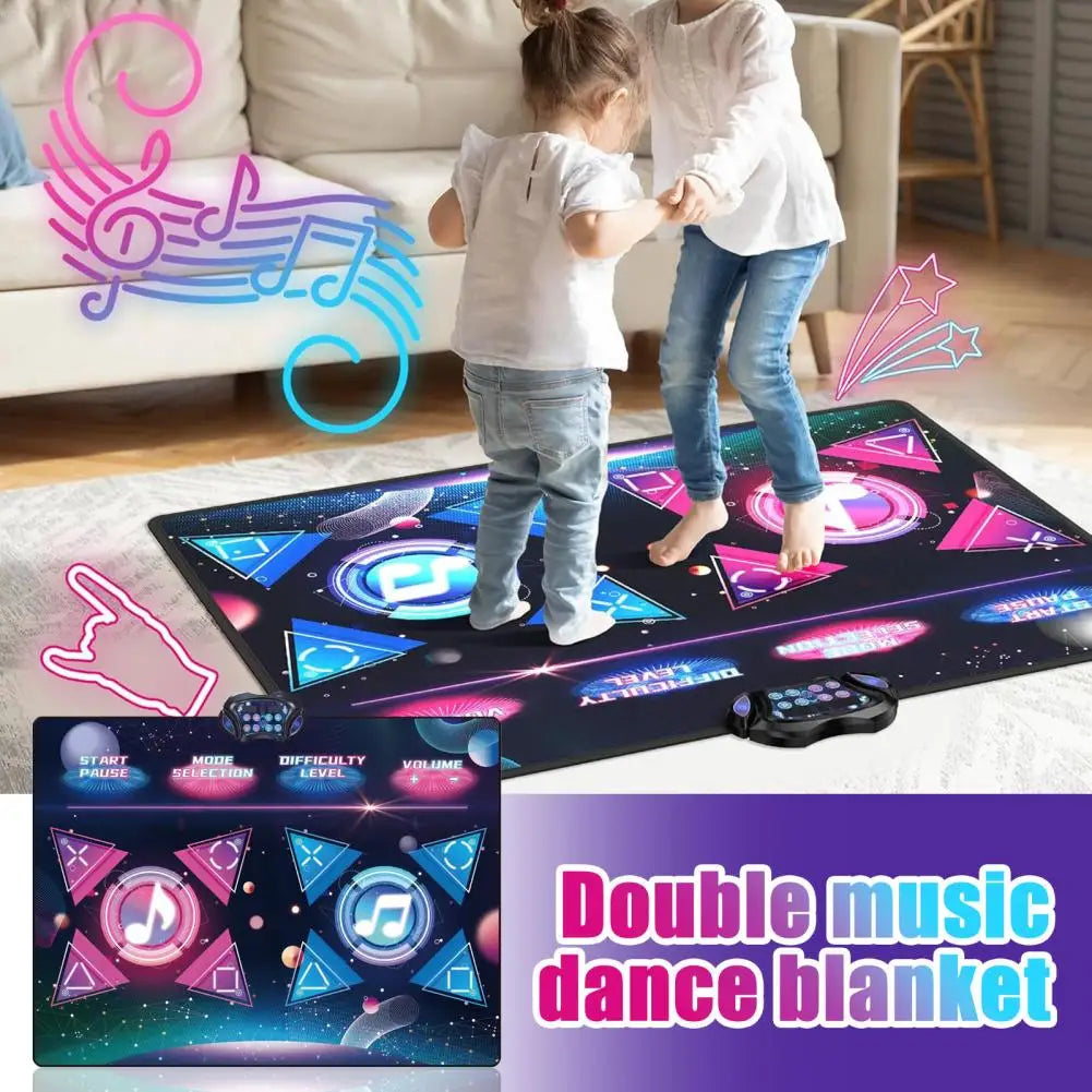 Kids Dance Mat Toy with Music Speed Modes Adjustable Dance Pad Competitive Kids Adults Electric Dancing Challenge Pad Floor Game
