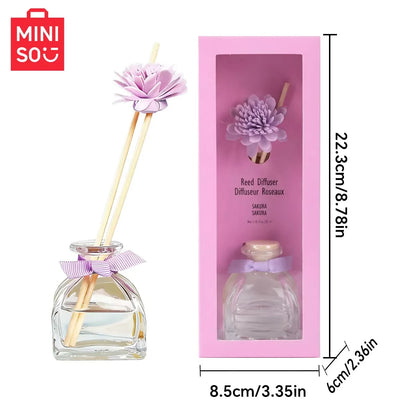 MINISO Minimalist Floral Art Series Non Fire Aromatherapy Gardenia Long lasting Home Air Freshener Decoration Fragrance