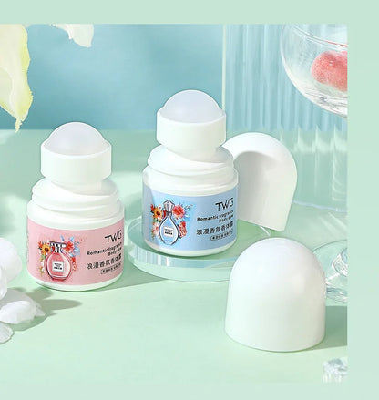 Romantic Fragrance Body Solid Perfume,Roll-on Antiperspirant Lotion,Woody,Floral Fruity Notes,Whole Body Fresh Lasting Fragrance