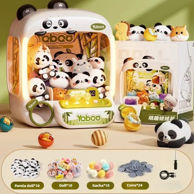 Children Mini Claw Machine Toy DIY Coin Operated Play Game Electric Clip Doll Arcade Machine Kids Interactive Toy Christmas Gift