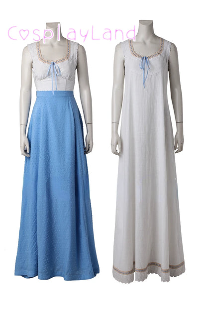 Dolores Abernath Cosplay Costume Women Dress Christmas Halloween Uniform Outfit Cosplay Costume Customize Blue Long Dress