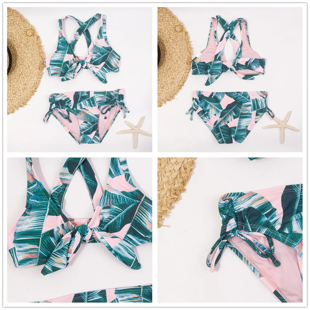 7-14Year Butterfly Print Child Bikini Set 2025 Girls Swimsuit Swimwear For Kids Summer Brazilian Teen Baby Swimming Suit Biquini