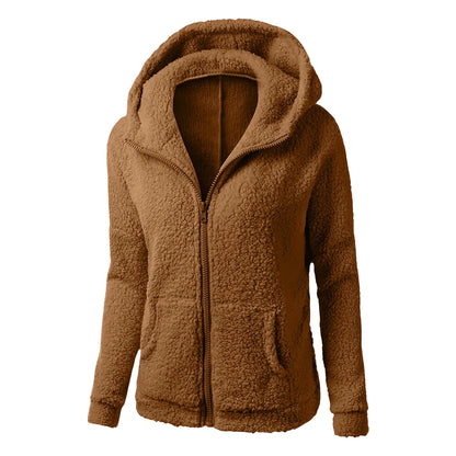 Plush Jacket Women Zip Up Hoodies Lightweight Fleece Lined Fall Winter Coats Comfy Warm Jackets Trendy Rain Jacket Coats