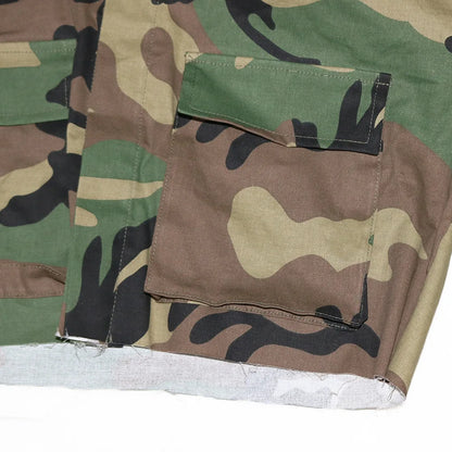 Women's Clothes Coats Casual Fashion Camouflage Print Large Pocket Lapel Long Sleeve Short Jacket for Women
