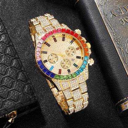 Diamond Women's Watches Gold Watch Ladies Wrist Watches Luxury Brand Rhinestone Women Bracelet Set Watches Female Relogio