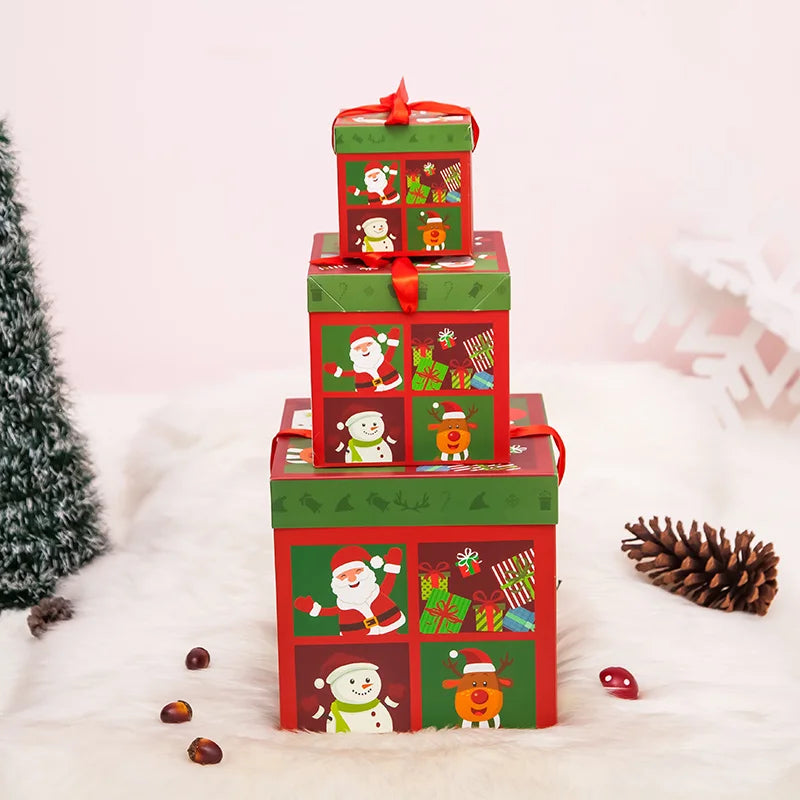 Christmas Gift Boxes Outdoor Present Decoration Under The Tree Package For Indoor Holiday Party Wedding Home Ornament Decor