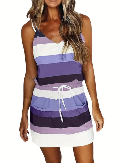 Sleeveless Dress for Women Clothing 2024 Summer Vacation Pullover Beach Sundress Female Korean Fashion Slim Sexy Short Dresse M