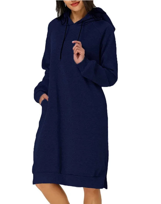 EtherealBe Loose Hooded Knit Dress for Women