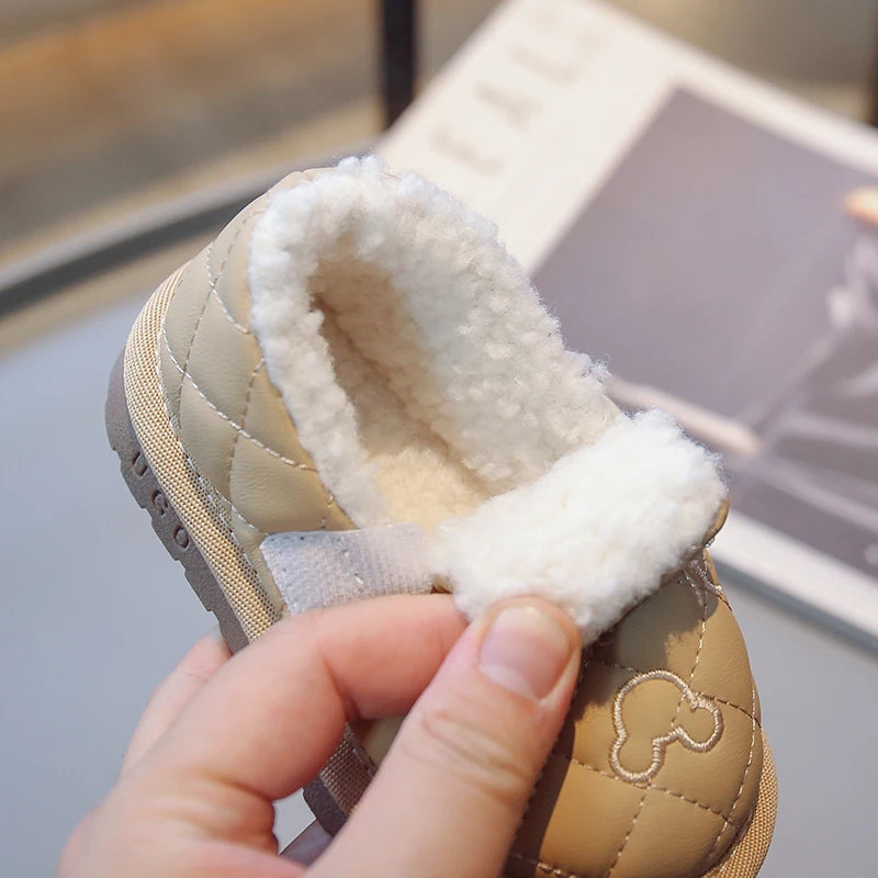 Children's Cotton Shoes 1-8 Years Old Padded Thickened Boys Girls Walking Shoes Autumn Winter Flat Non-slip Kid Baby Snow Boots