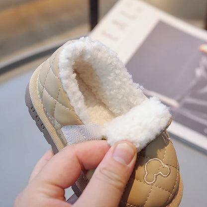 Children's Cotton Shoes 1-8 Years Old Padded Thickened Boys Girls Walking Shoes Autumn Winter Flat Non-slip Kid Baby Snow Boots