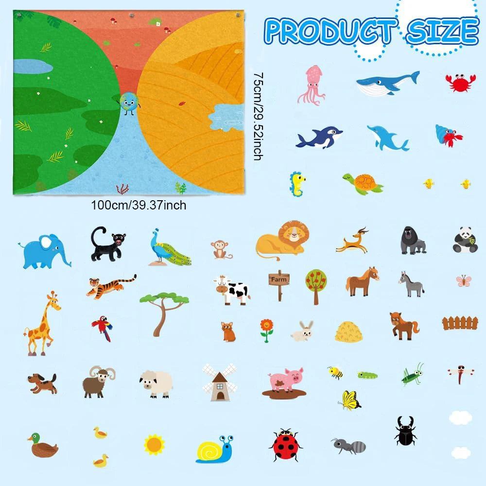 My First Daily Calendar Montessori Felt Story Board Set Loop Time Learning Center, A Weekly Chart For Children's Learning
