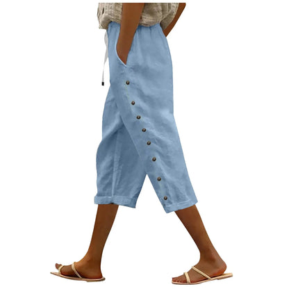 Fashion Casual Summer Capris Women'S High Waisted Short Pants Black White Slim Fit Trousers Street Sports White Black Pants