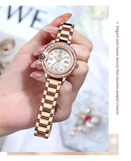 OLEVS 5588 Original Certification Women's Watches Love Expressing Watch Quartz Watch for Lady's Waterproof Date Dress Wristwatch