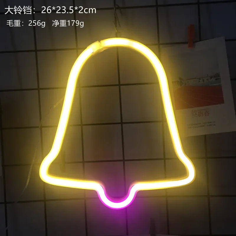 Christmas Gift Box Led Neon Sign Wall Light Santa Claus Coming Bedroom Kids Living Room Bar Party Wedding Decoration Night Lamp