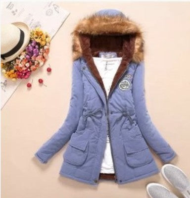 Winter Women's Coats Parka Streetwear Casual Coats Military Hooded Fur Coats Down Jackets Winter Coat Women  Jacket Women