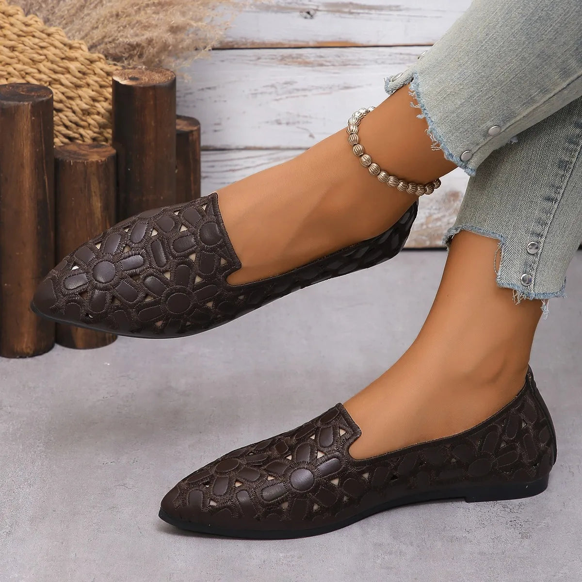 EtherealBe Women's Embroidered Loafers for Chic Style