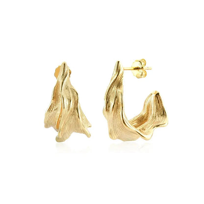 925 Sterling Silver Ear Needle Vintage C Shape Earrings For Women Triple Open Circle Piercing Stud Earrings Fashion Jewelry