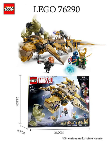 LEGO 76290 Marvel Avengers vs. Leviathan Monsters, Hulk and Captain America, Loki, Black Widow and Chita Ray mini characters