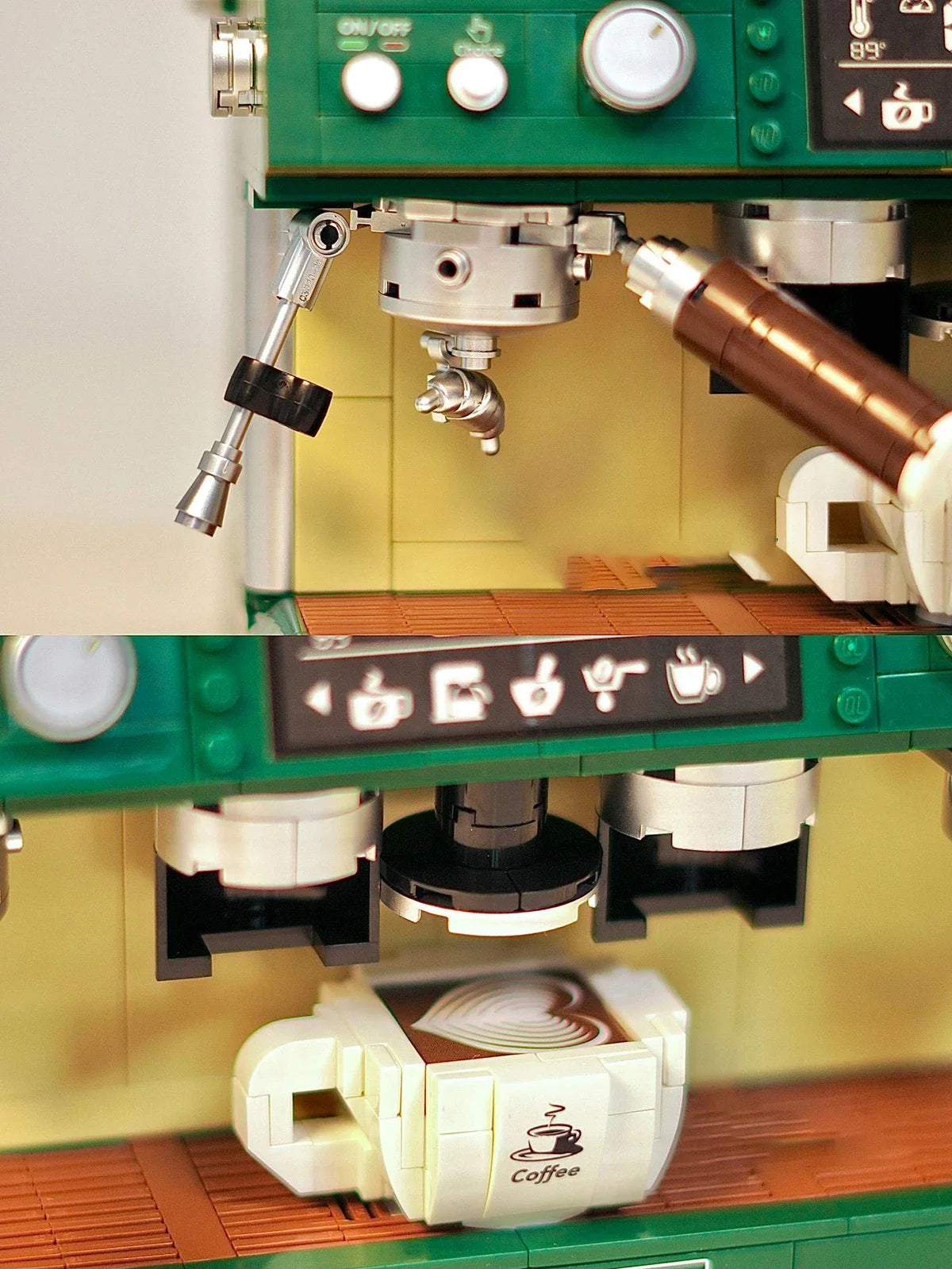 Classic Creative Coffee Machine Mini Diamond Model Building Blocks  City Friend Bricks Toys for Kids Adult Gifts