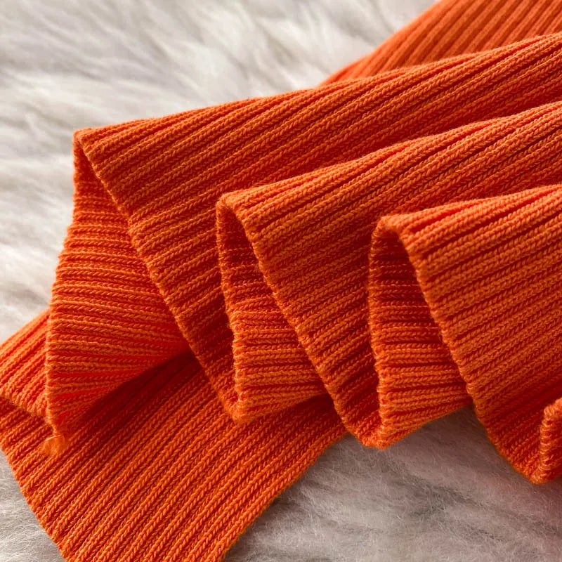 Autumn Winter Sexy High Split Sweater Dress Women Full Sleeve Basic Slim Elastic Bodycon Long Dress Party Vestidos