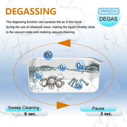 900ml Ultrasonic Cleaner Bath 60W Timer Ultrasound Sonic For Glasses Jewelry Watches Manicure Stones Cutters Razor Washing Bath