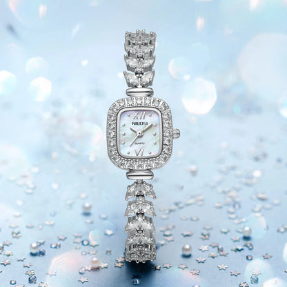 2024 NIBOSI Women Watches Fashionable Diamond Studded Steel Bracelet Quartz Watch For Women'S Watches Luxury Female Clock Relogi