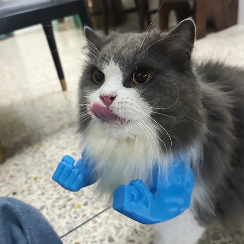 Pet Cat Muscle Arms 3d Creative Strong Man Giant Arms Halloween Cat Costume Accessory Cat's Neck Arm With Muscle For Pet Cosplay
