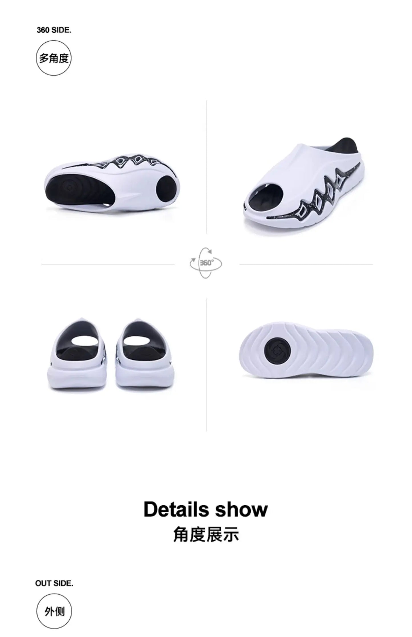 RIGORER Shark 3 Sports Slides: Post - Game Recovery, Summer Outdoor, Anti - Slip Basketball Sandals for Men & Women Z325160508