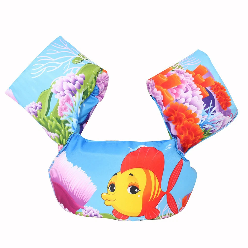 Baby Float Cartoon Arm Sleeve Life Jacket Swimsuit Foam Safety Swimming Training Floating Pool Float Swimming Ring Children Swim