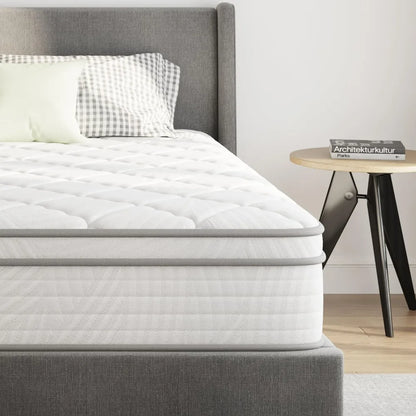 10 inch Queen Size Mattress, Hybrid Mattress Queen Size with Comfortable Foam & Individually Pocket Spring,Queen Mattress in Box