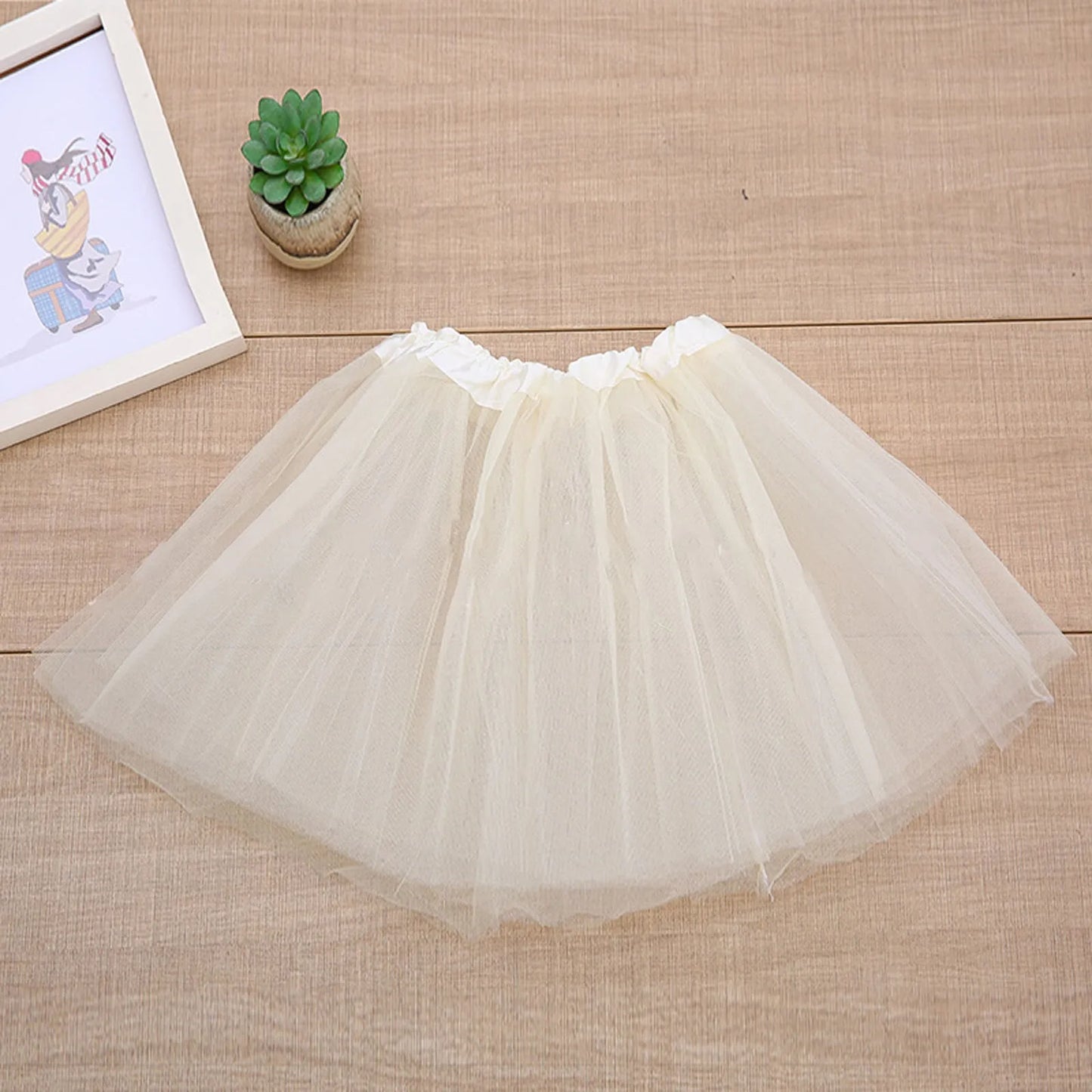 Fashion Kids Mesh Princess Solid Color Dance Ballet Tutu Faldas